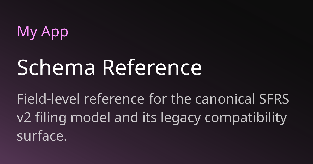 Schema Reference